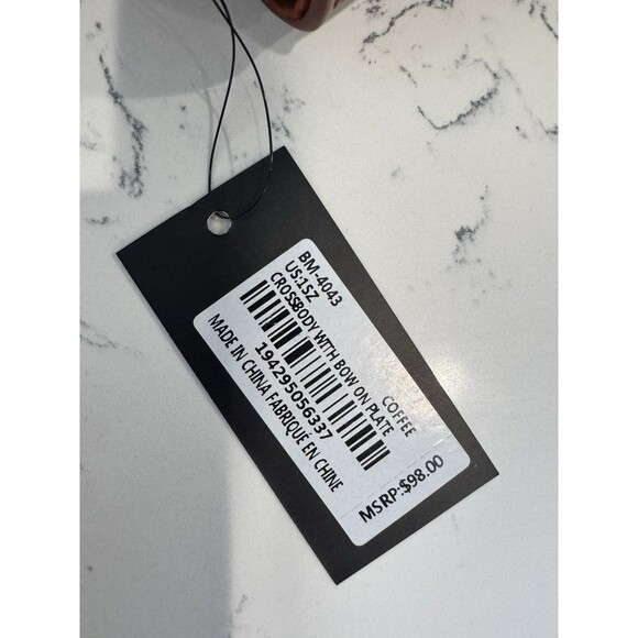 Badgley Mischka Leather Crossbody Bag with Bow and Logo Detail - Picture 3 of 9